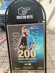 Museum reopening sign