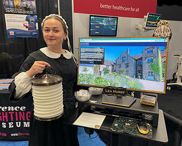 Virtual tour kiosk at AONL conference