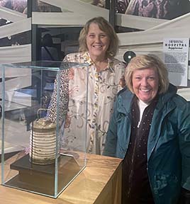 Pilgrimage group at the Nightingale lamp display